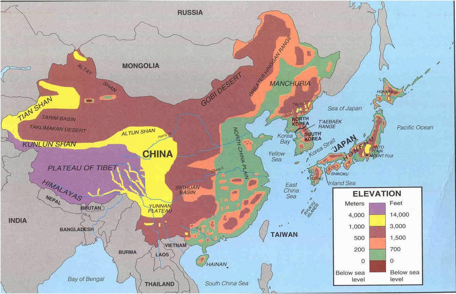 China Mapa Del Desierto 