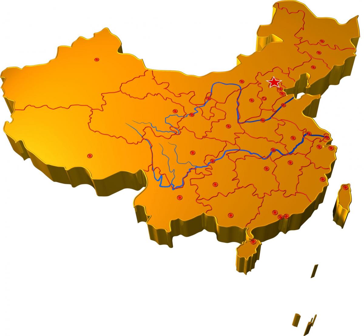 China mapa 3d