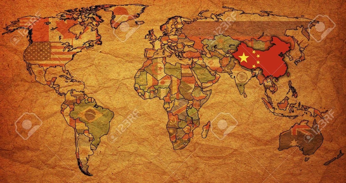 China viejo mapa