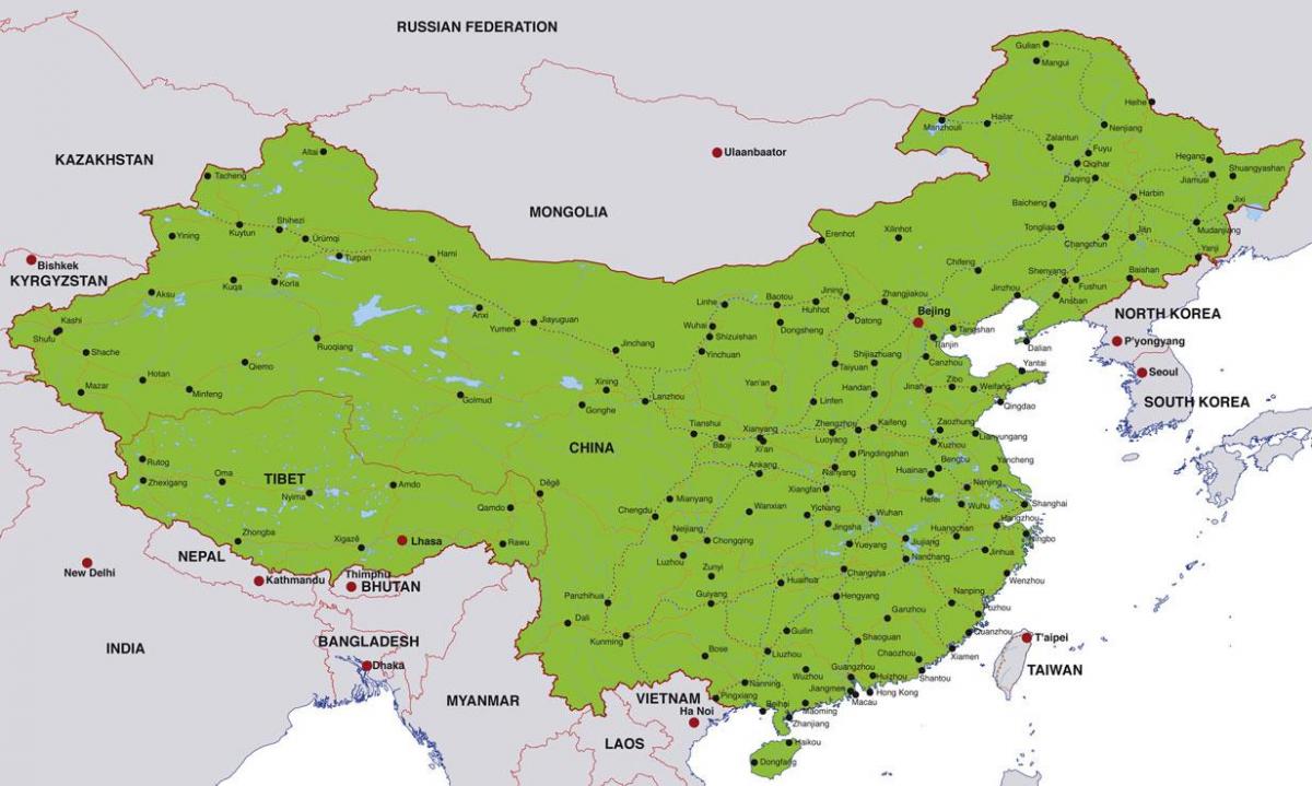 Mapa de China ciudades