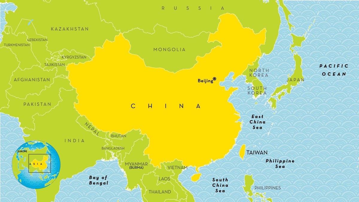 Mapa de China país
