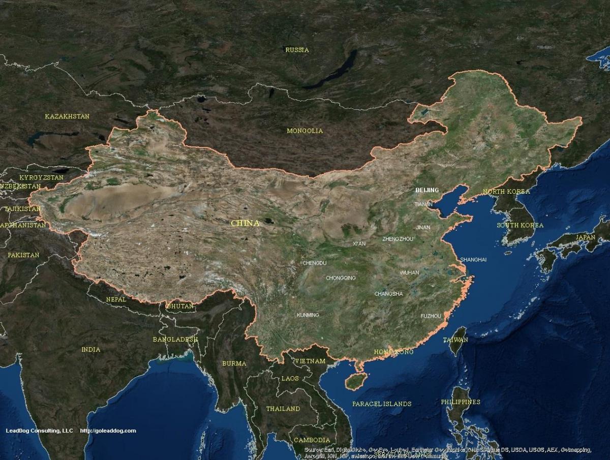 China mapa satélite