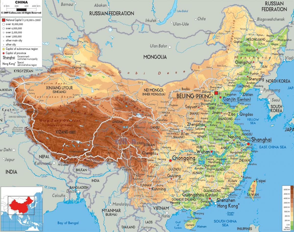 mapa en China