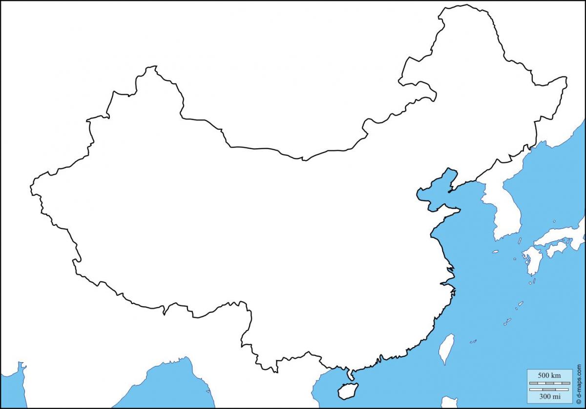 China mapa en blanco