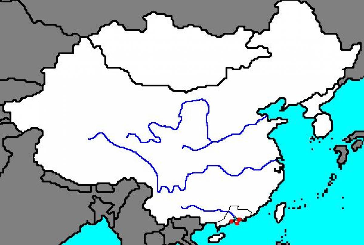 mapa en blanco de la antigua China