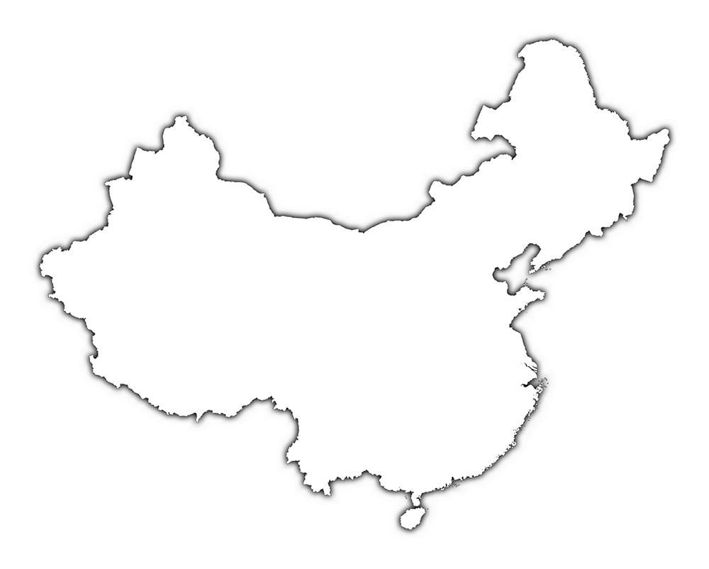 esquema del mapa de China