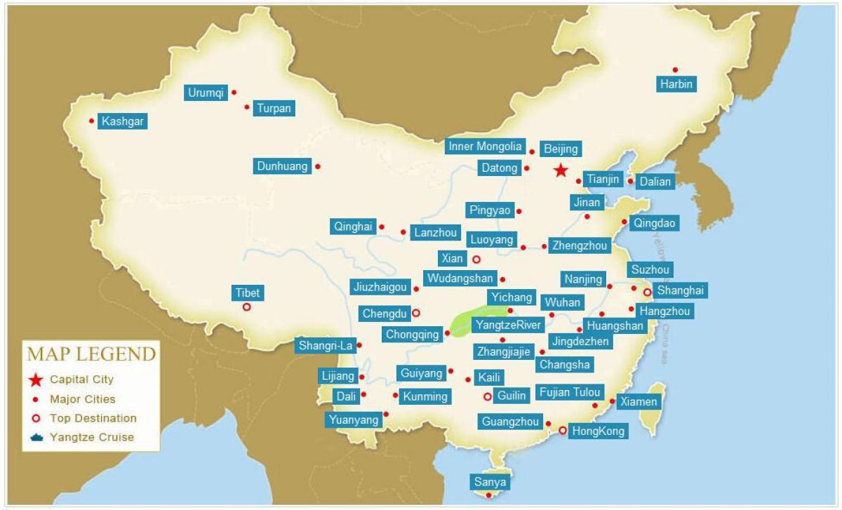 mapa de las ciudades chinas