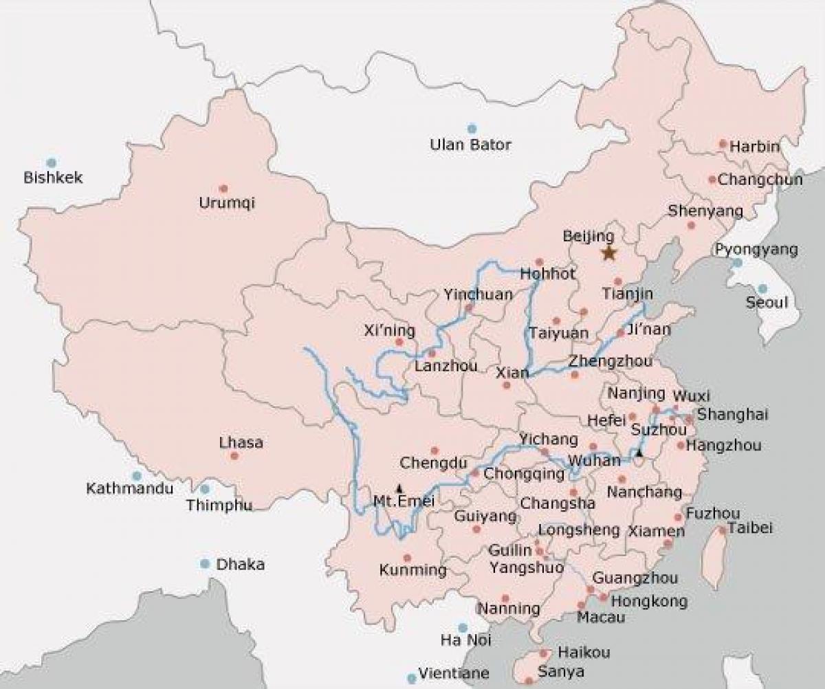 mapa de ciudades de China