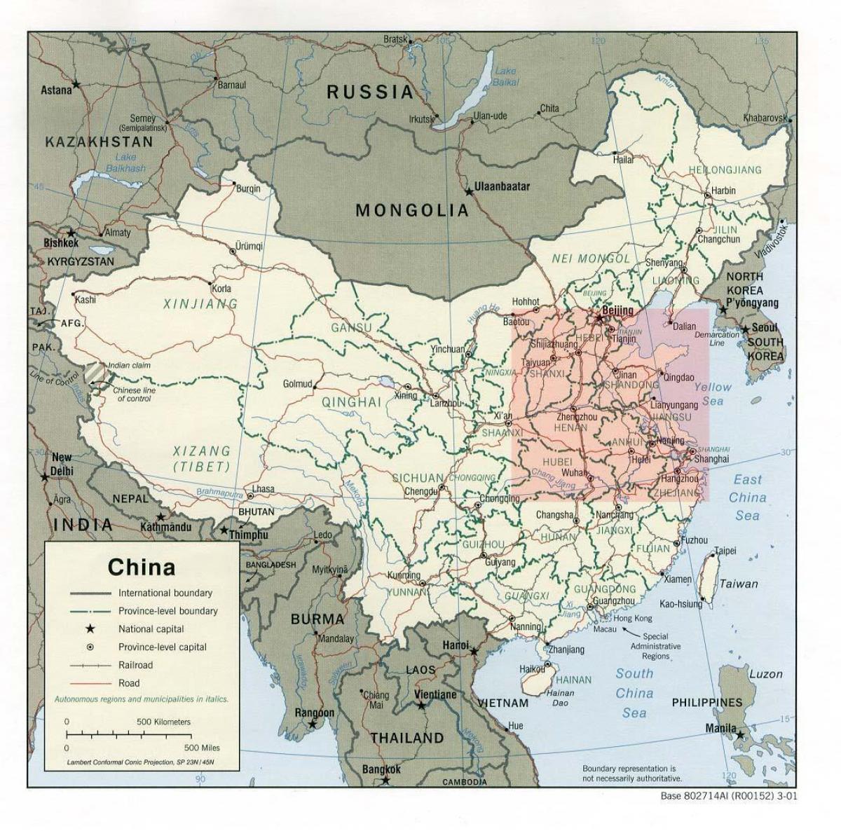 mapa de la llanura del norte de China