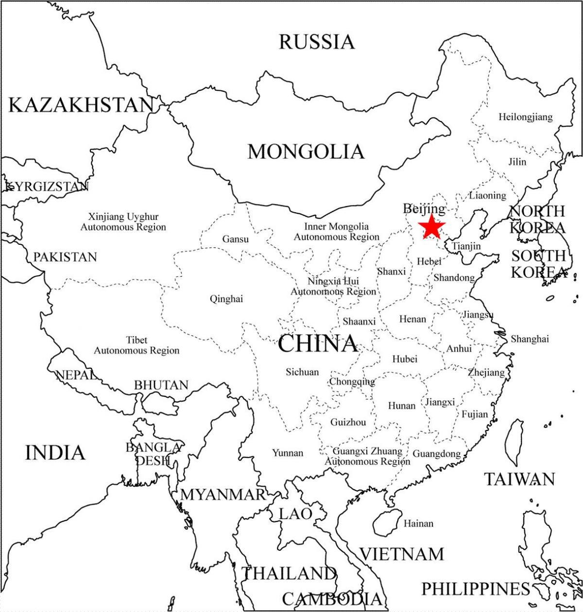 las provincias del mapa de China