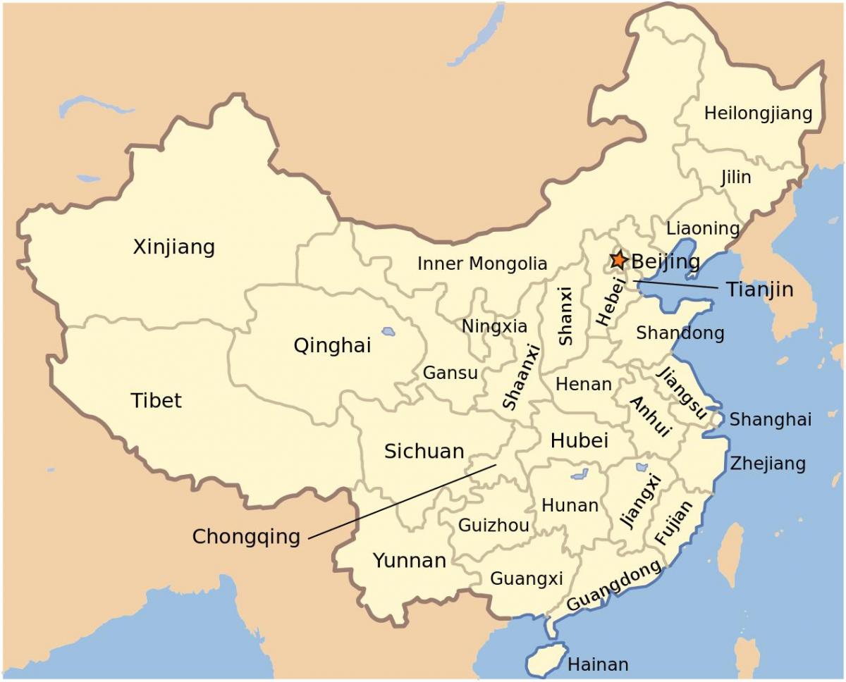 mapa de la aplicación de China