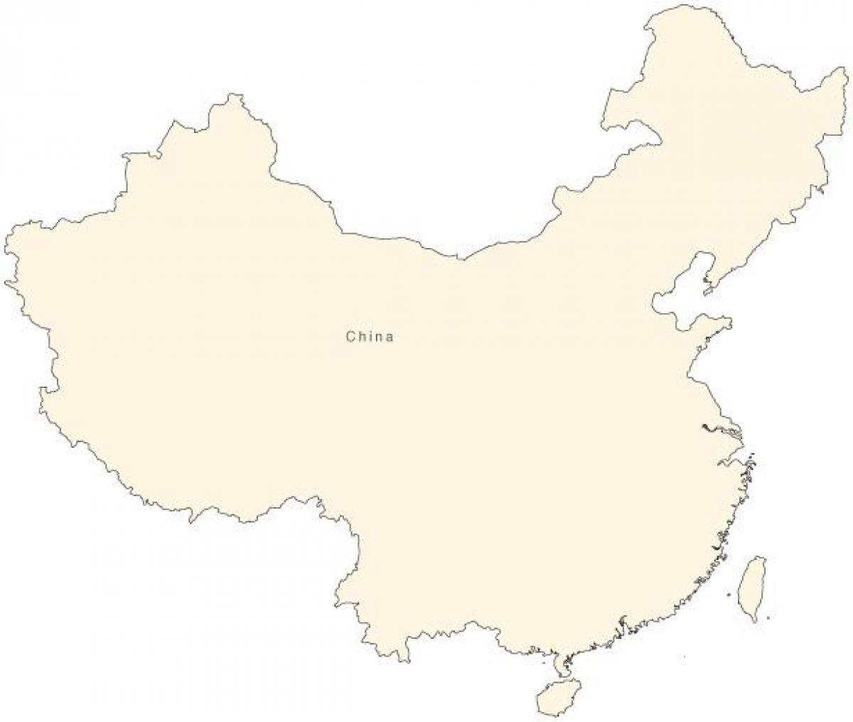 China sencillo mapa