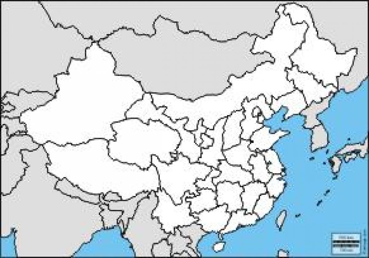 mapa en blanco de China