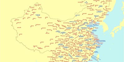 China aeropuertos mapa