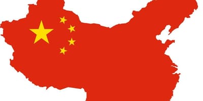 Mapa de China bandera