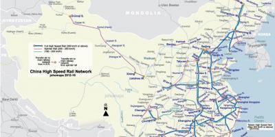 El tren de alta velocidad de China mapa