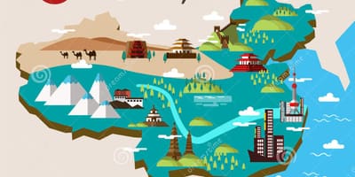 Mapa de viaje de China