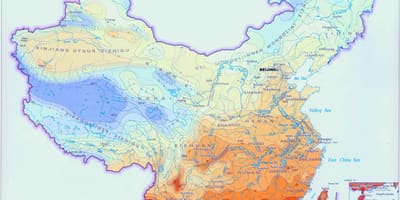 Mapa del tiempo en China