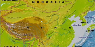 Mapa de China física