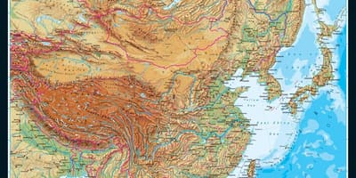 El mapa topográfico de China