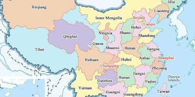 Mapa de la China