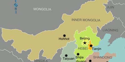 Mapa del norte de China