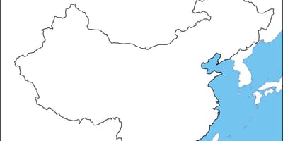 China mapa en blanco