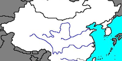 Mapa en blanco de la antigua China