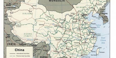 Mapa de China imprimible