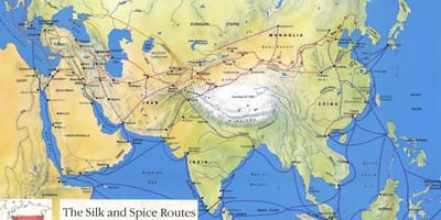 La ruta de la seda China mapa