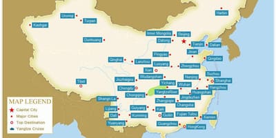 Mapa de las ciudades chinas