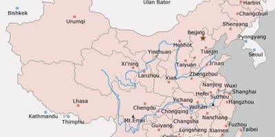 Mapa de ciudades de China