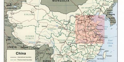 Mapa de la llanura del norte de China