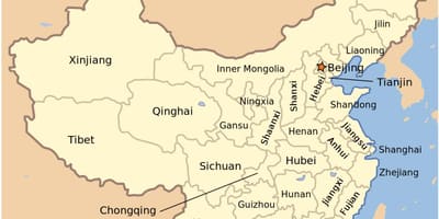 Mapa de la aplicación de China