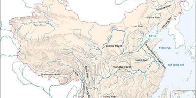 China ríos mapa