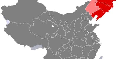 El noreste de China mapa
