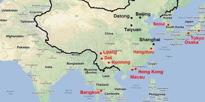 El sur de China mapa