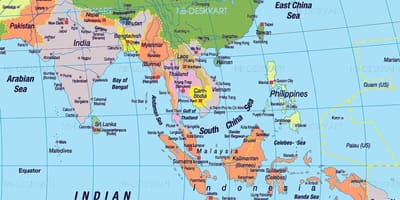 El sur de China mapa