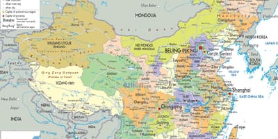 Político del mapa de China